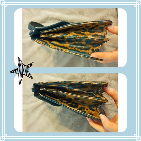 Nicole by Nicole Miller Jaguar Print Shoulder Bag Purse Faux Leather with Strap - Picture 4 of 13